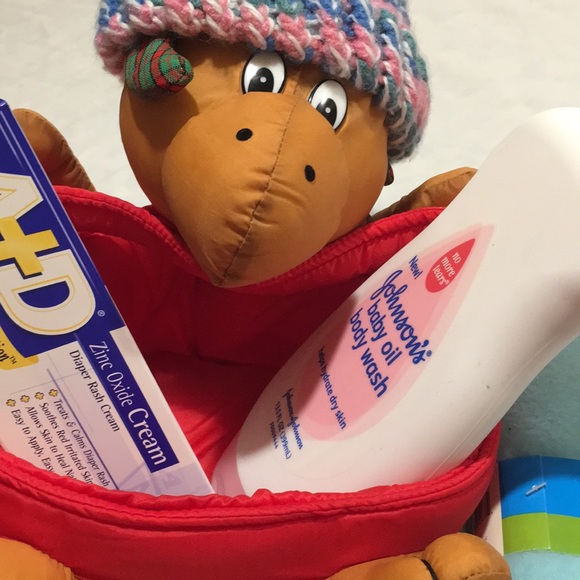 Baby’s First Bath Christmas Deer NEW 10Pc set Wash Powder A&D+ Wash clothes Hat - Picture 7 of 11